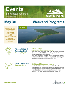Sir Winston Churchill Provincial Park Program