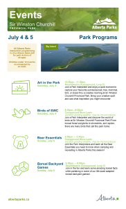 Interpretive Programs at Sir Winston Churchill Provincial Park
